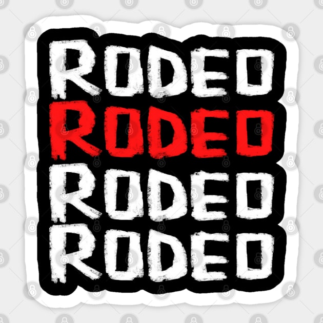 Rodeo Font for Horseriding Sticker by badlydrawnbabe